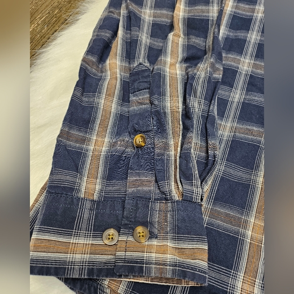 Carhartt Blue Plaid Long Sleeve Button Down Shirt Men’s Extra Large(XL) - Picture 8 of 11